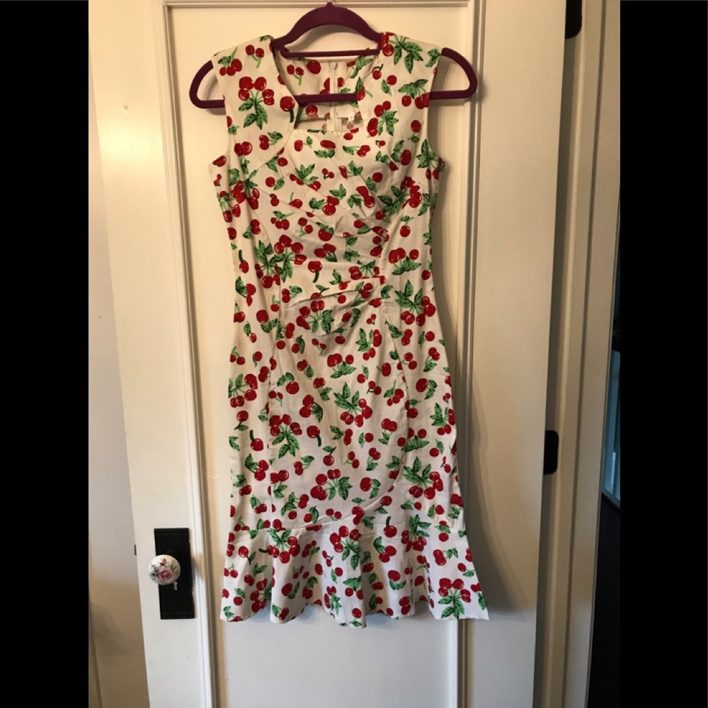NWOT Cherry Print Pinup Dress - Picture 12 of 15